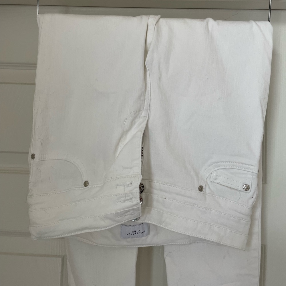 White Celebrity Pink high-rise ankle skinny jeans. Size 5/27.